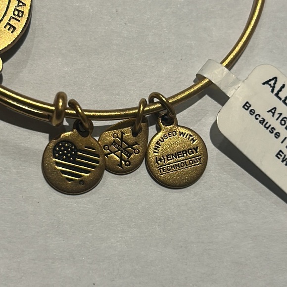 Alex and Ani sister adjustable brass bangle - Picture 6 of 6